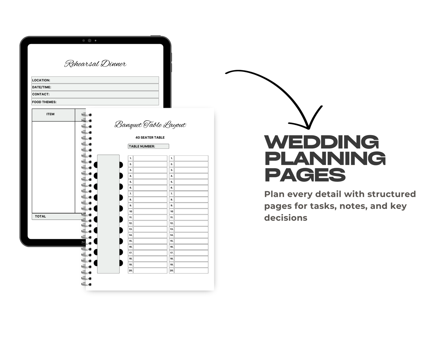 Ultimate Wedding Planner & Organizer PDF & Canva Template
