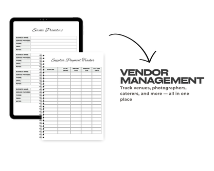 Ultimate Wedding Planner & Organizer PDF & Canva Template